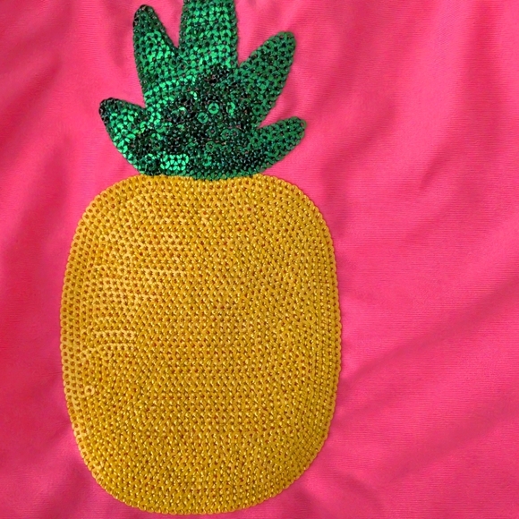 Cat & Jack Girls Swimming Pink Tank Top with Pineapple Design Size 4T - Picture 5 of 7